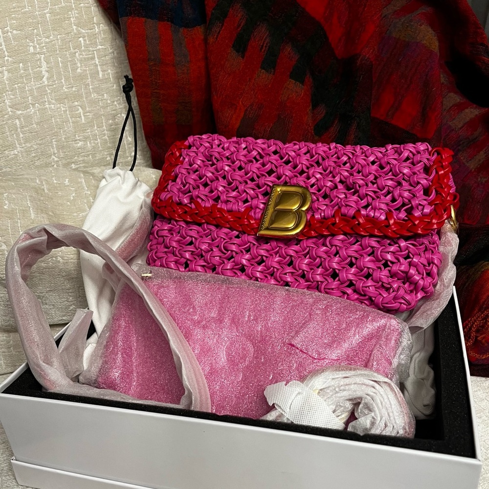 Brandon Blackwood Pink and Red Leather Nia Bag - Picture 8 of 8